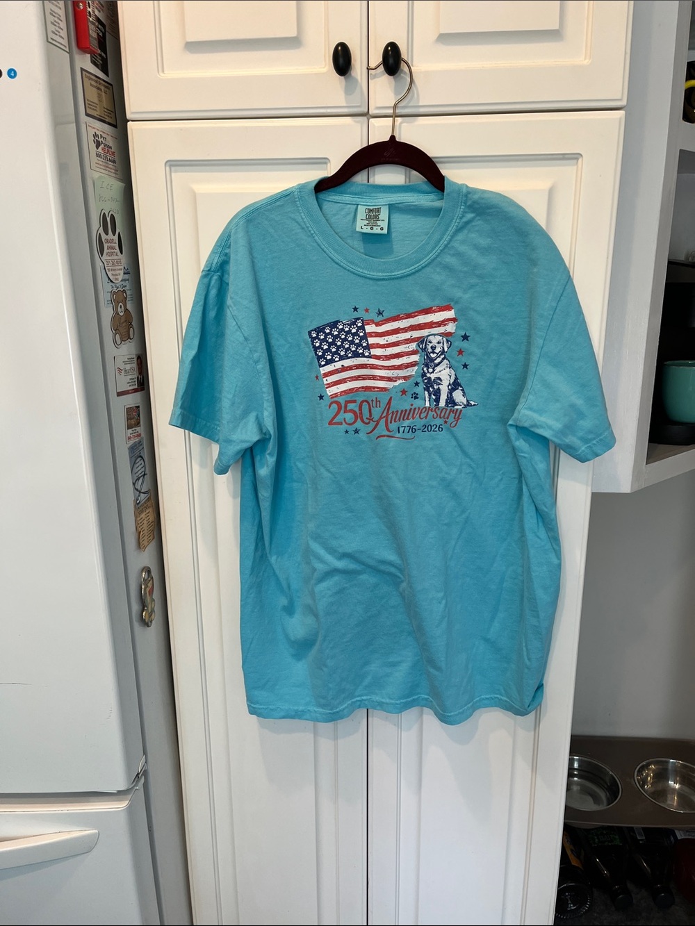 Patriot Dog Tee Shirt Large
